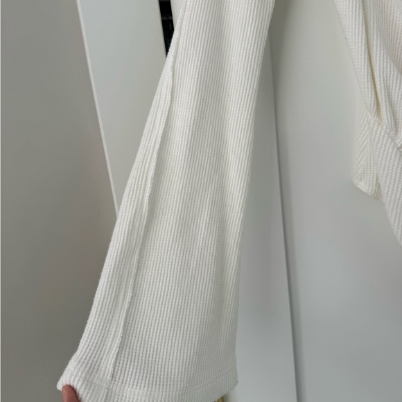 FREE PEOPLE On A Cloud Bodysuit Ivory Hippie Boho Bell Sleeve - Picture 7 of 9